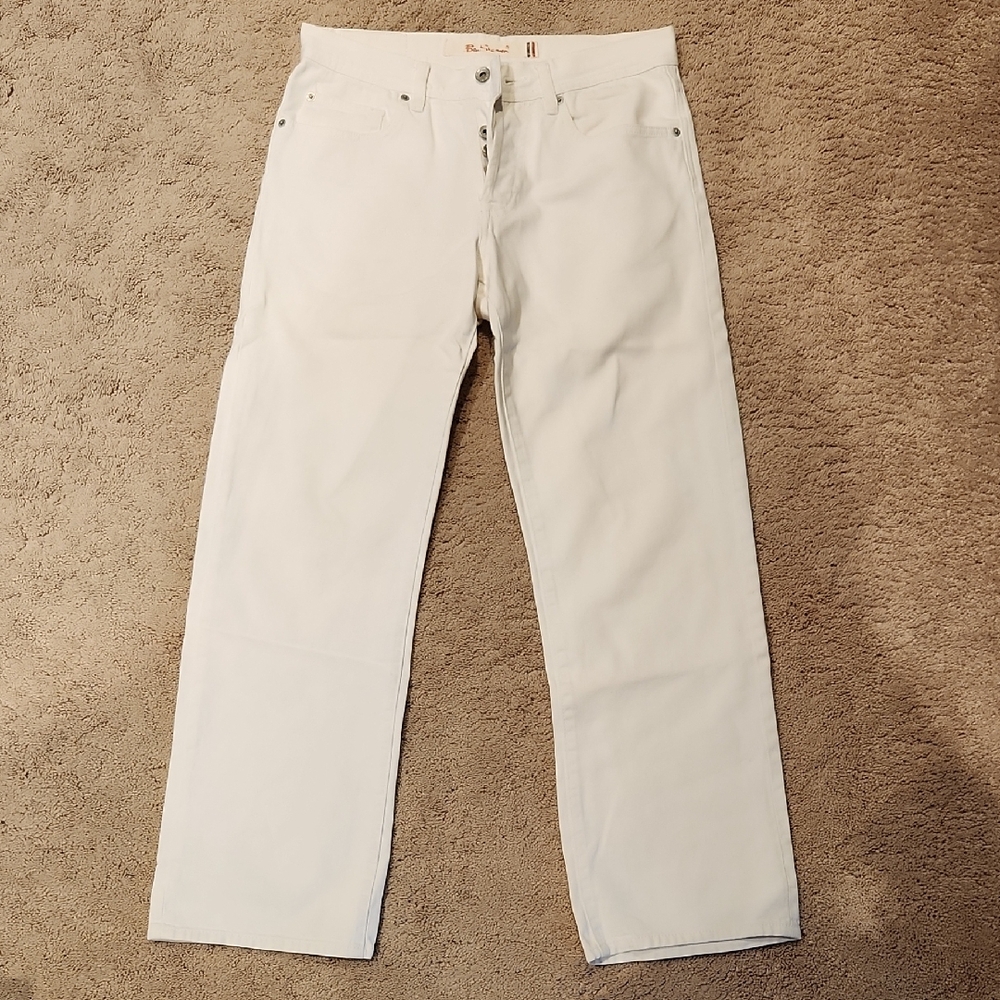 Ben Sherman Men's White Jeans. Buttonfly. 30/32 Waist.
